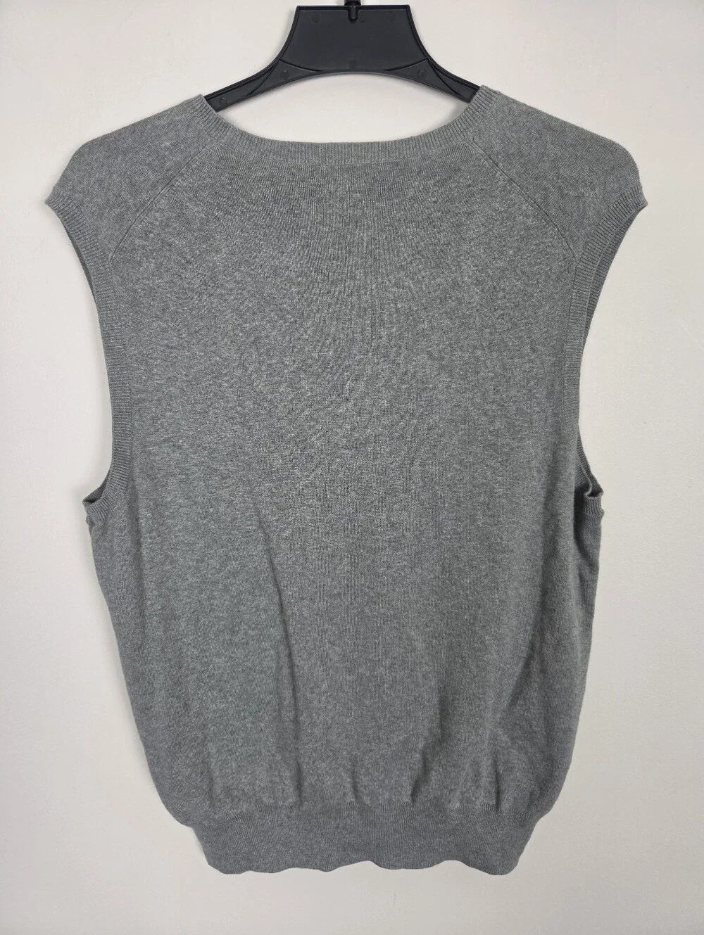 Polo Ralph Lauren Mens Large Grey Pima Cotton V-Neck Sweater Vest Embroidered